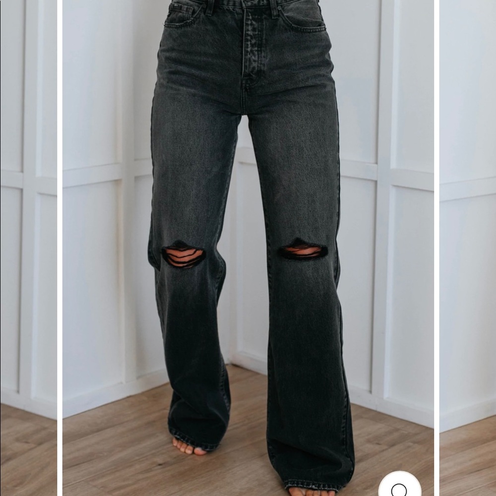 Kancan Wide Leg black jeans
